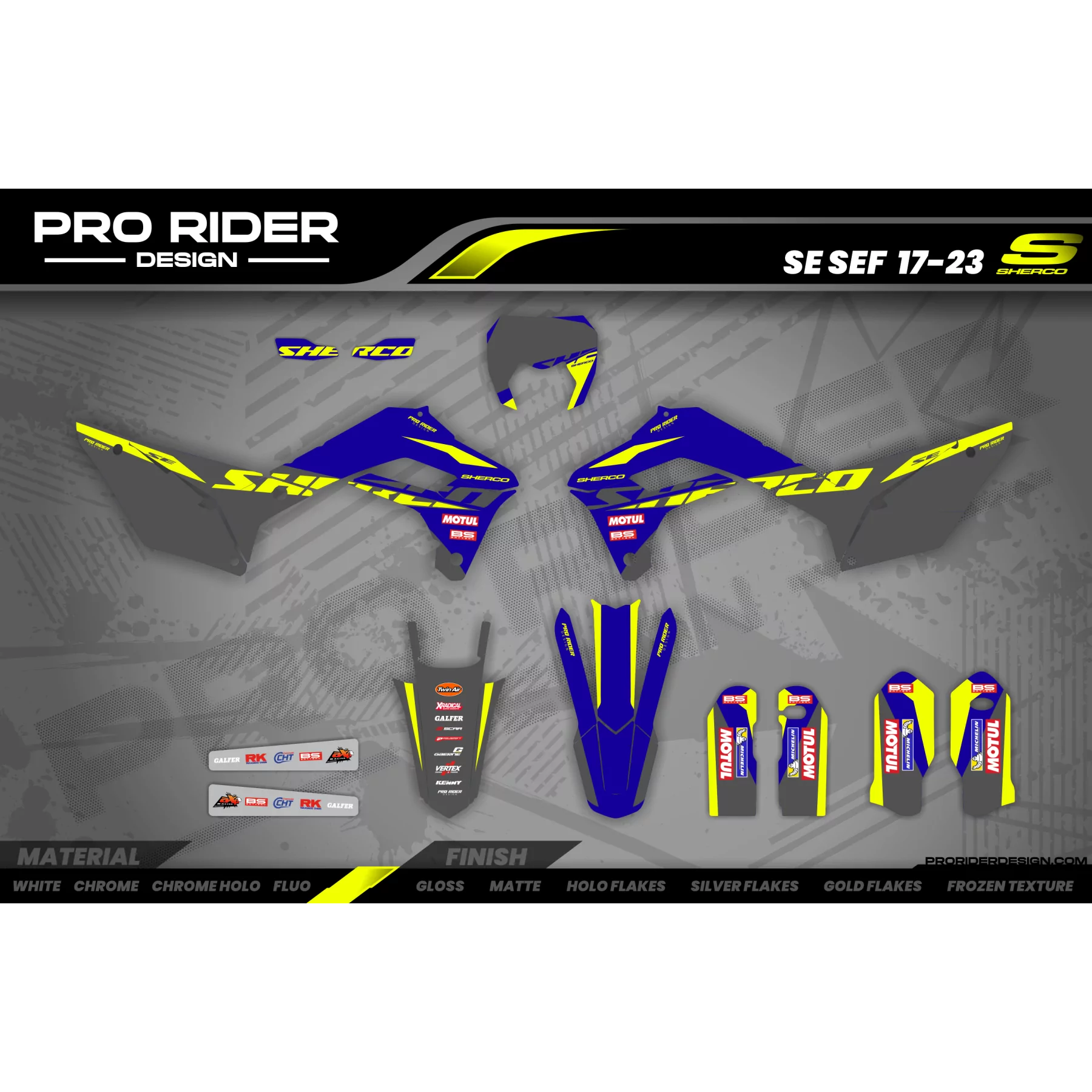 Motorcycle graphics kit graphics perso SHERCO ENDURO REPLICA ORIGINE 25 - OEM