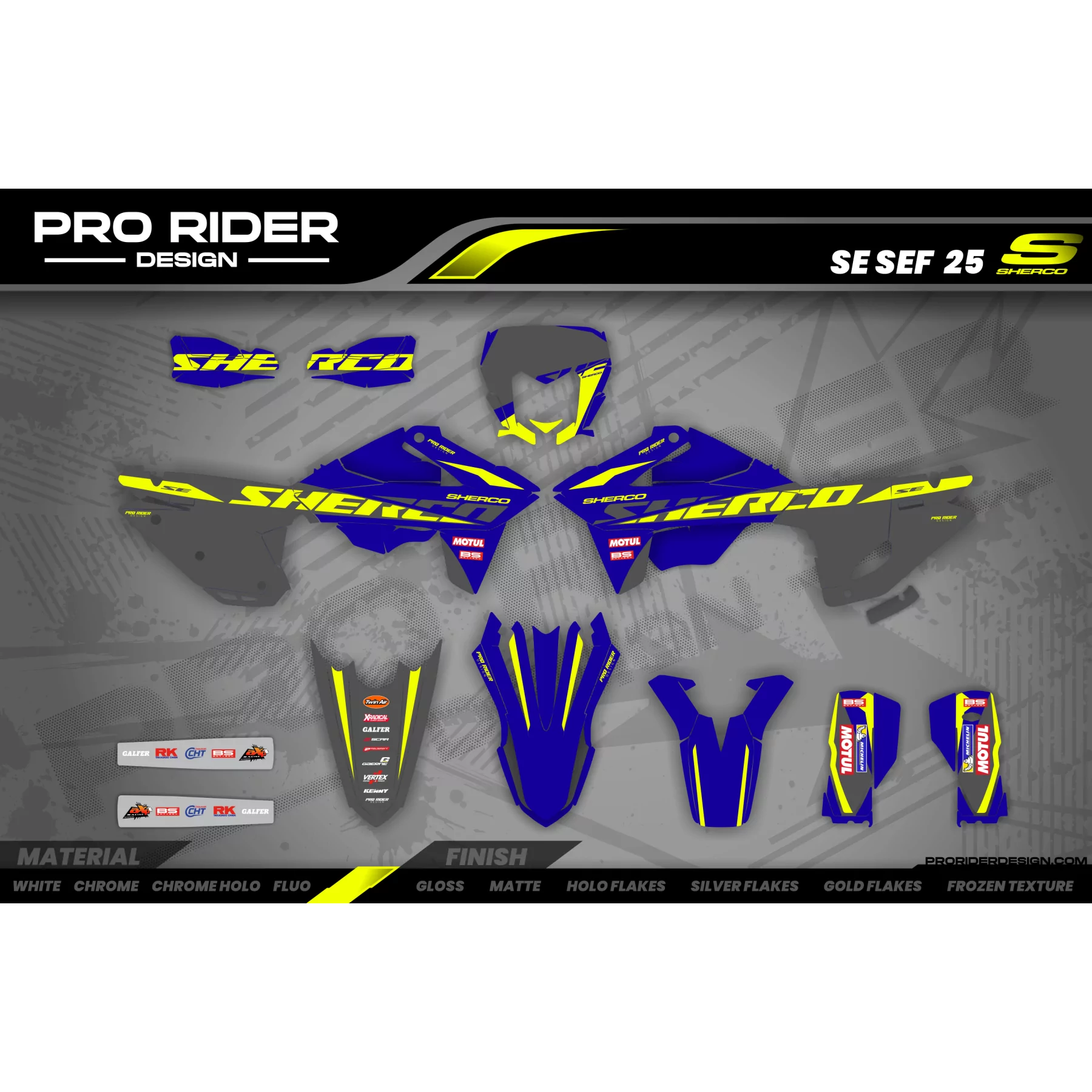 Kit adhesivos moto Kit adhesivos perso SHERCO ENDURO REPLICA ORIGINE 25 - OEM
