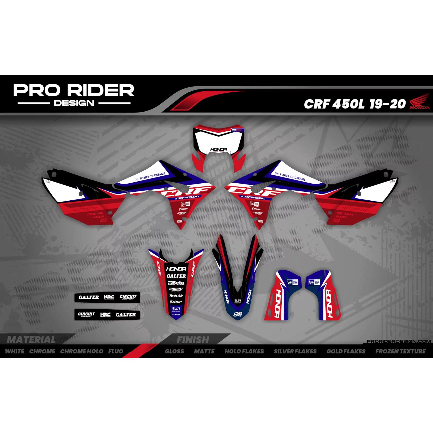 Kit adesivos moto KIT ADESIVOS Motocross HONDA MXGP