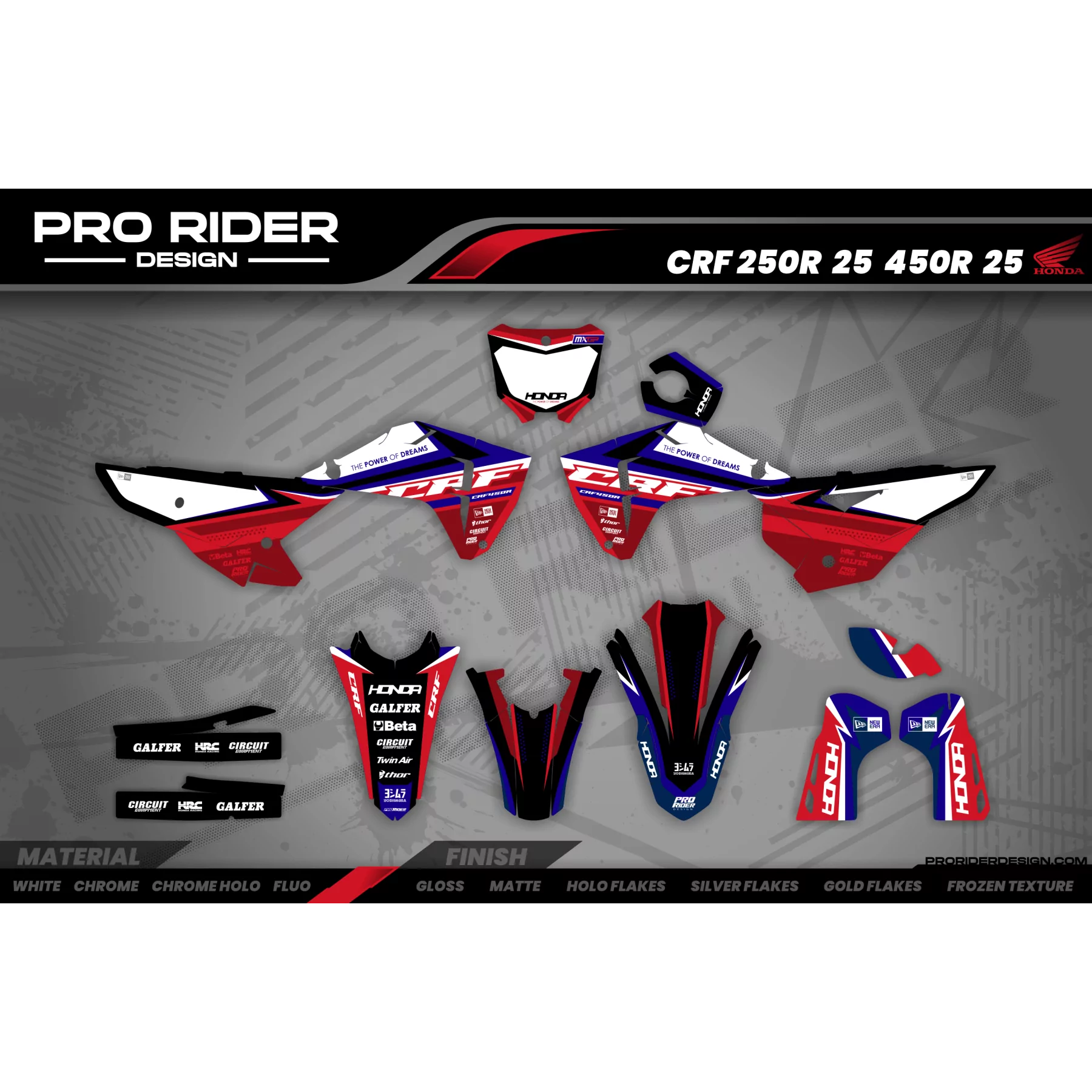 Kit adesivos moto KIT ADESIVOS Motocross HONDA MXGP
