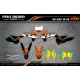 Stickerset moto Stickerset Motocross KTM SX SXF EXC - BLACK HEADWIND