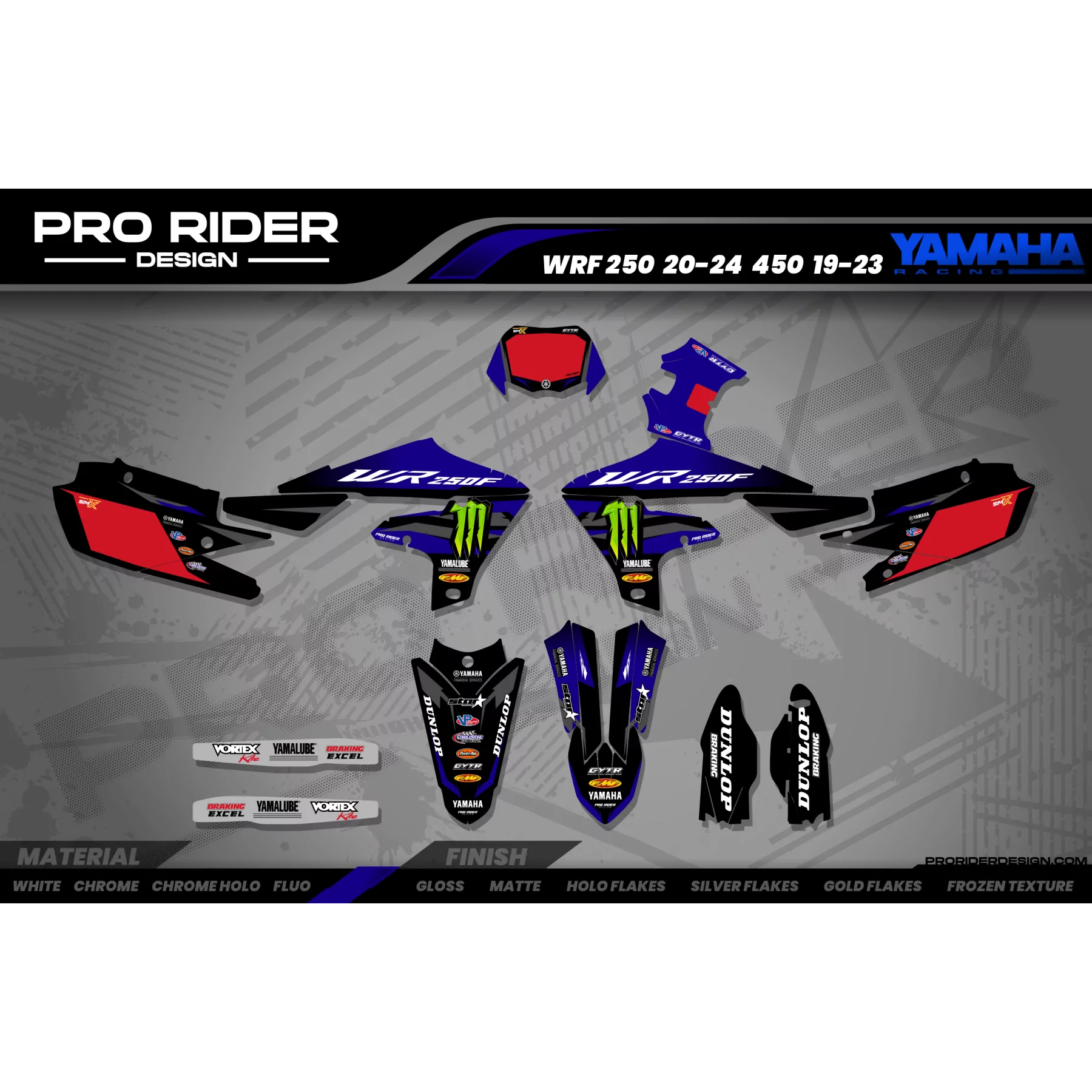 Kit adesivos moto KIT ADESIVOS Motocross YZ YZF TTR YAMAHA ENERGY TOMAC