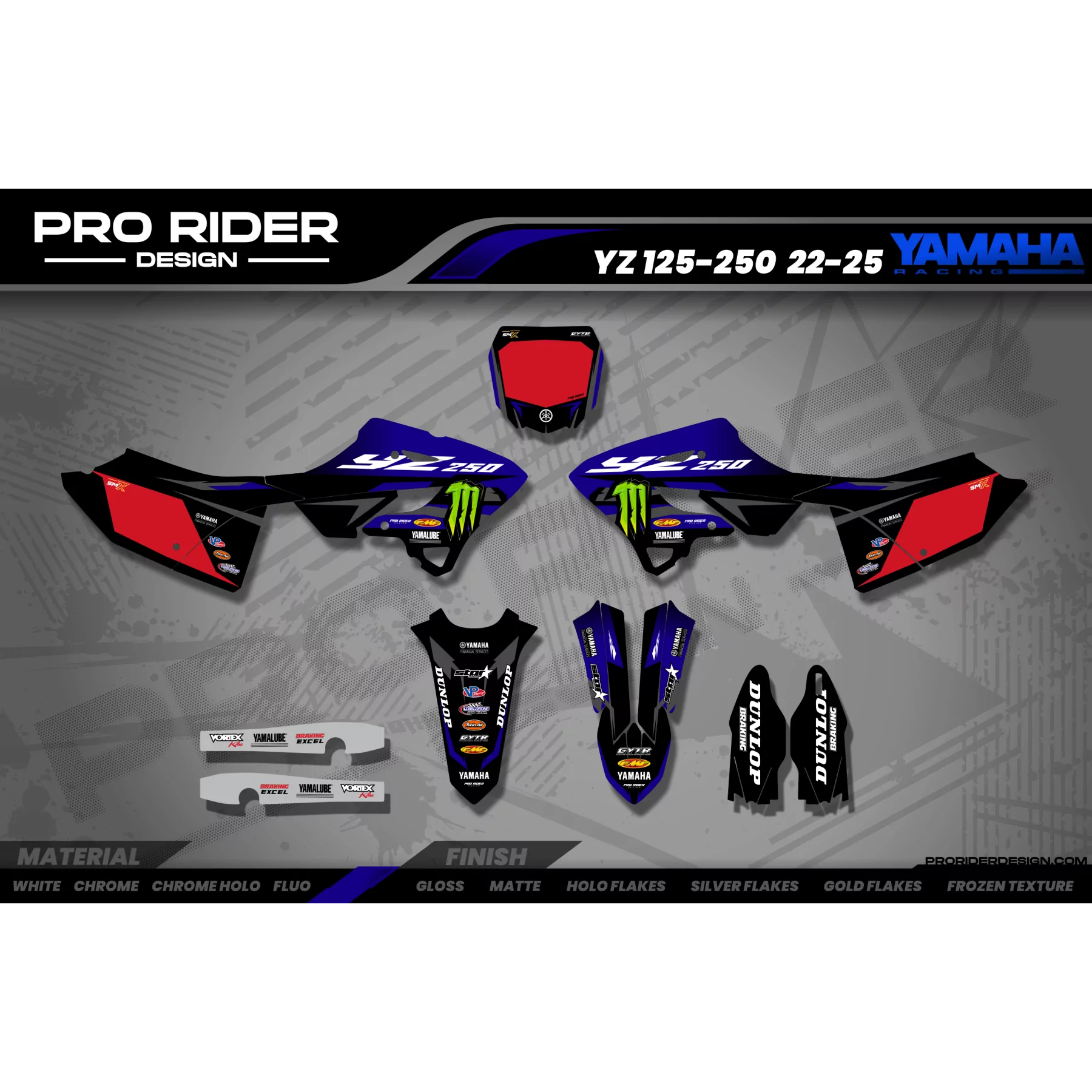 Stickerset motor STICKERSET Motocross YZ YZF TTR YAMAHA ENERGY TOMAC