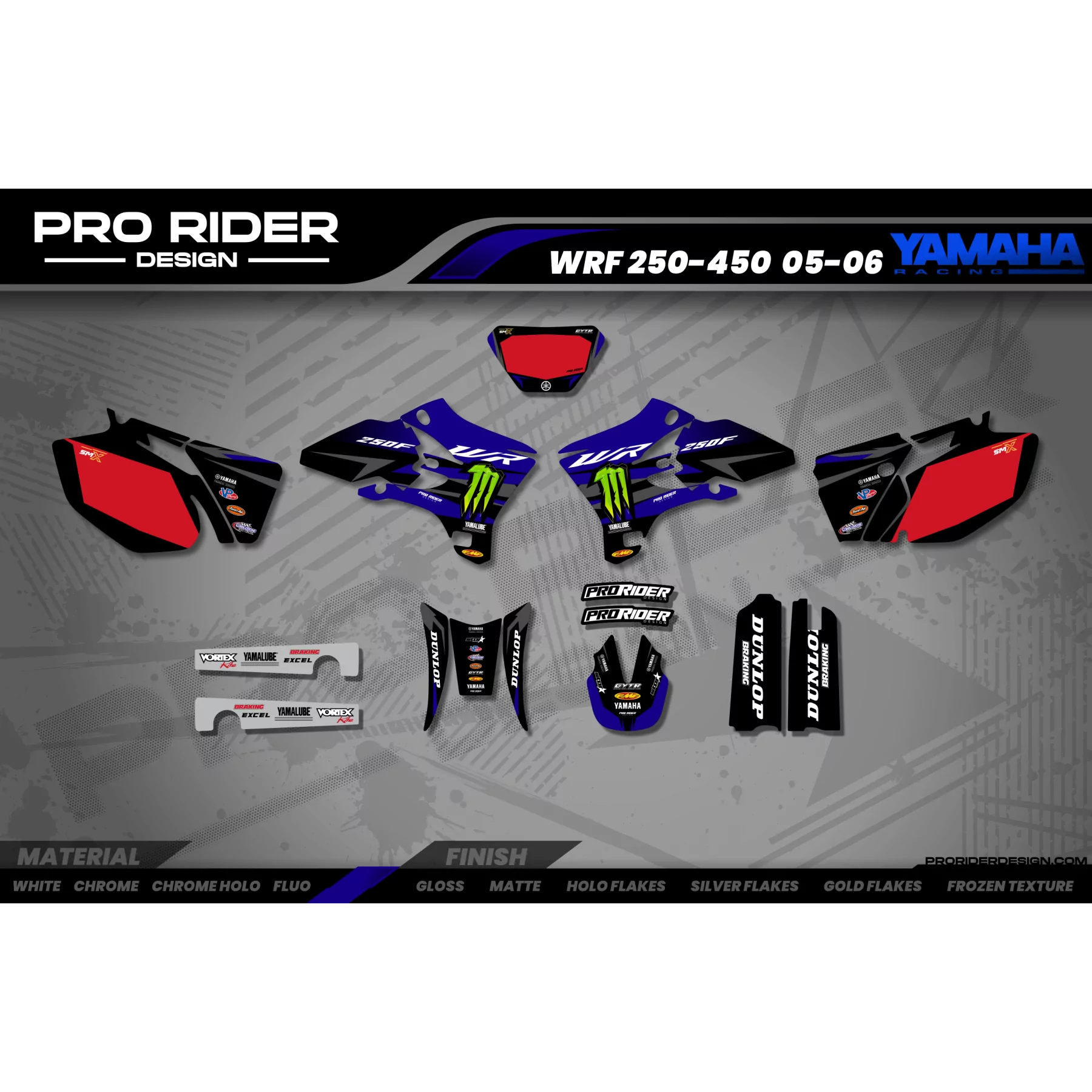 Kit adesivos moto KIT ADESIVOS Motocross YZ YZF TTR YAMAHA ENERGY TOMAC
