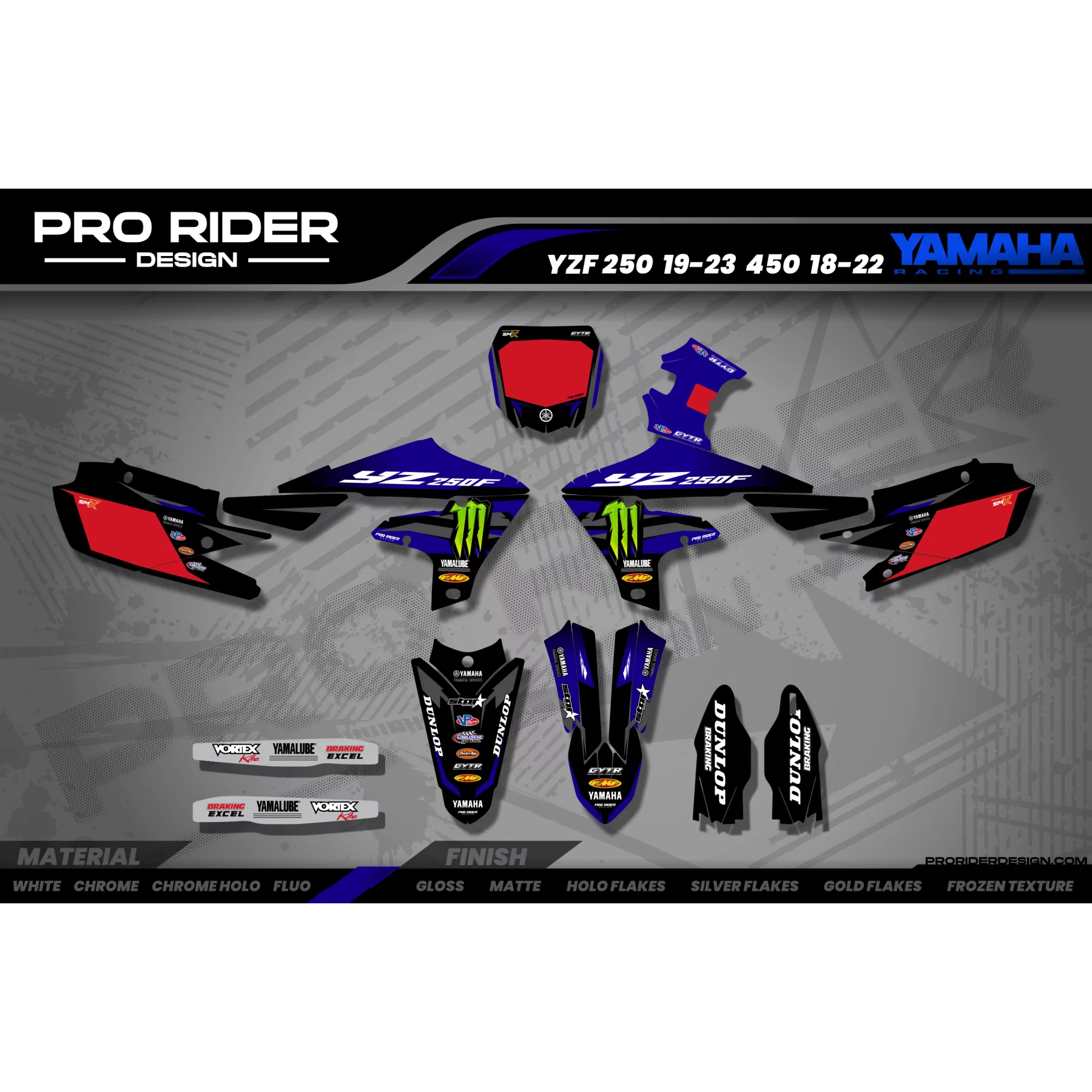 Kit adesivos moto KIT ADESIVOS Motocross YZ YZF TTR YAMAHA ENERGY TOMAC