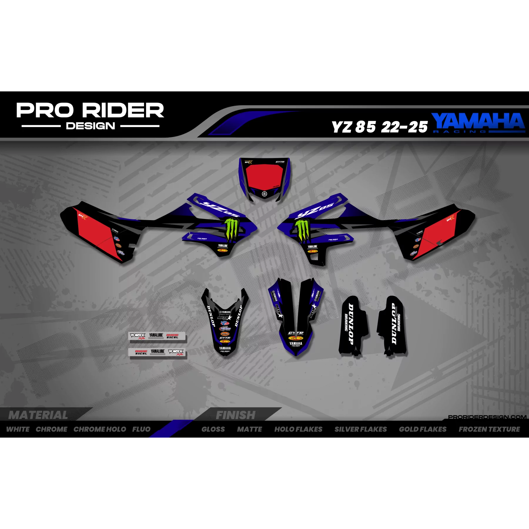 Kit adesivos moto KIT ADESIVOS Motocross YZ YZF TTR YAMAHA ENERGY TOMAC