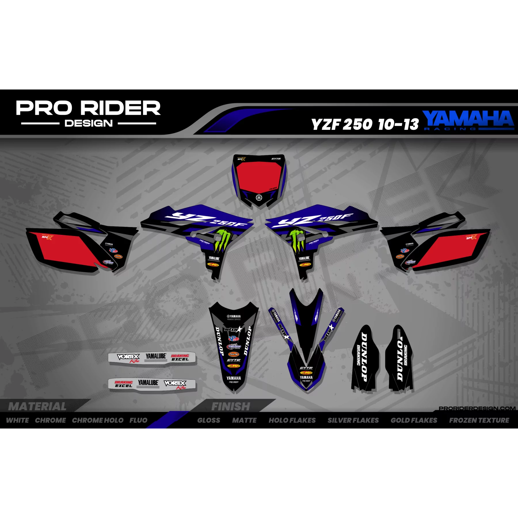 Stickerset motor STICKERSET Motocross YZ YZF TTR YAMAHA ENERGY TOMAC