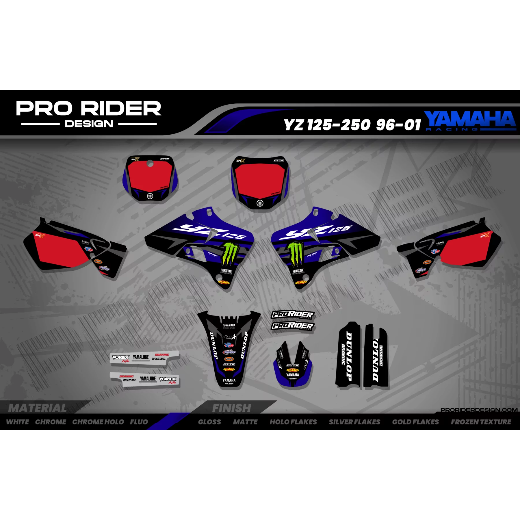 Kit adesivos moto KIT ADESIVOS Motocross YZ YZF TTR YAMAHA ENERGY TOMAC