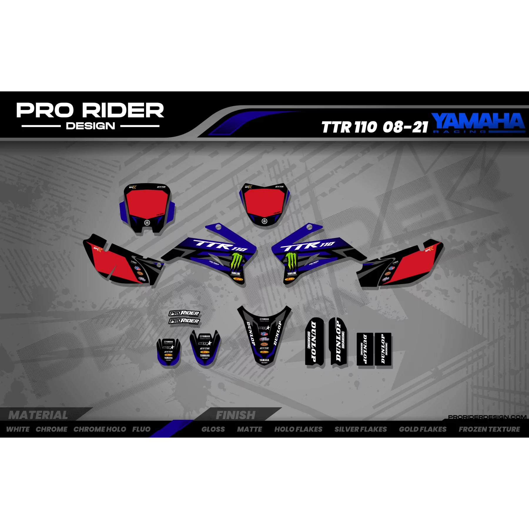 Stickerset motor STICKERSET Motocross YZ YZF TTR YAMAHA ENERGY TOMAC