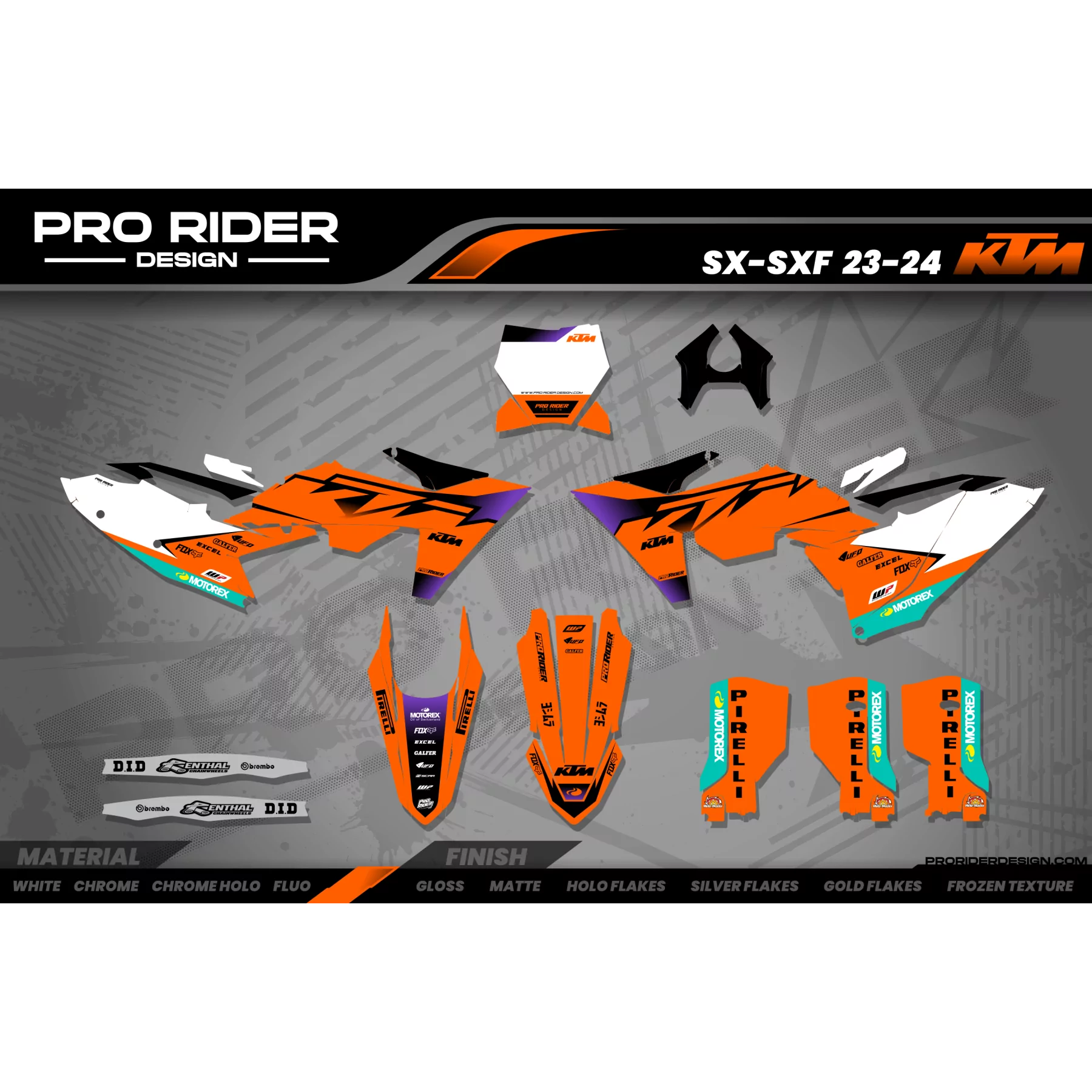Stickerset motor Stickerset Motocross KTM SX SXF EXC - OEM VECTOR