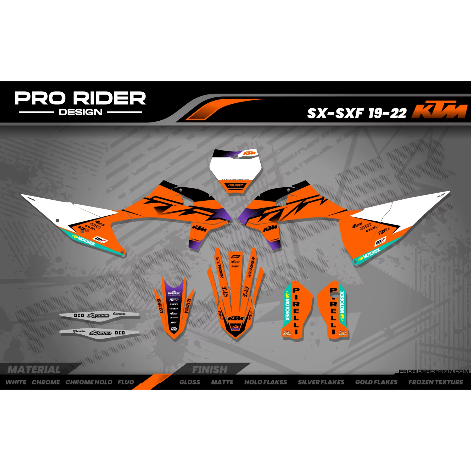 Stickerset motor Stickerset Motocross KTM SX SXF EXC - OEM VECTOR