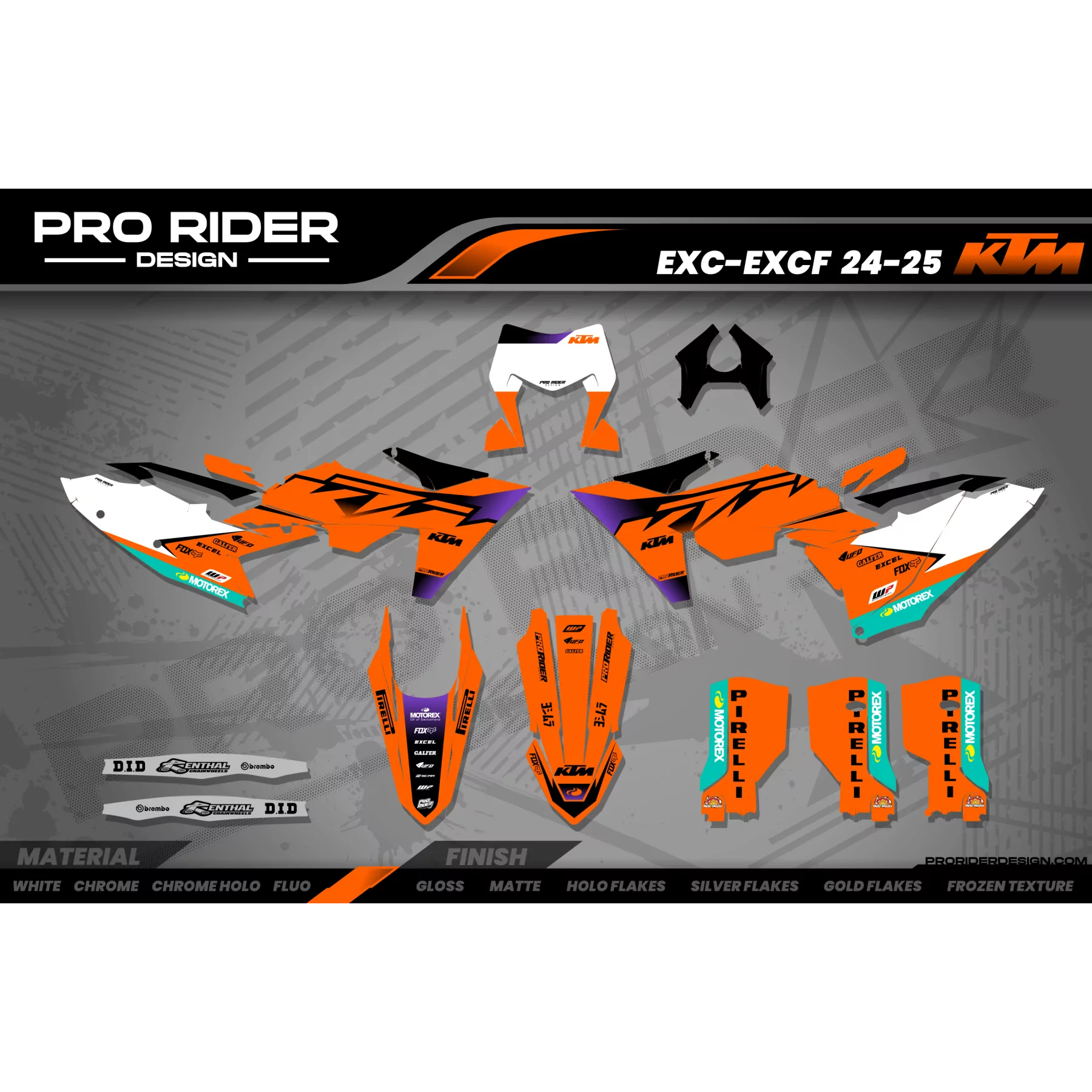 Stickerset motor Stickerset Motocross KTM SX SXF EXC - OEM VECTOR