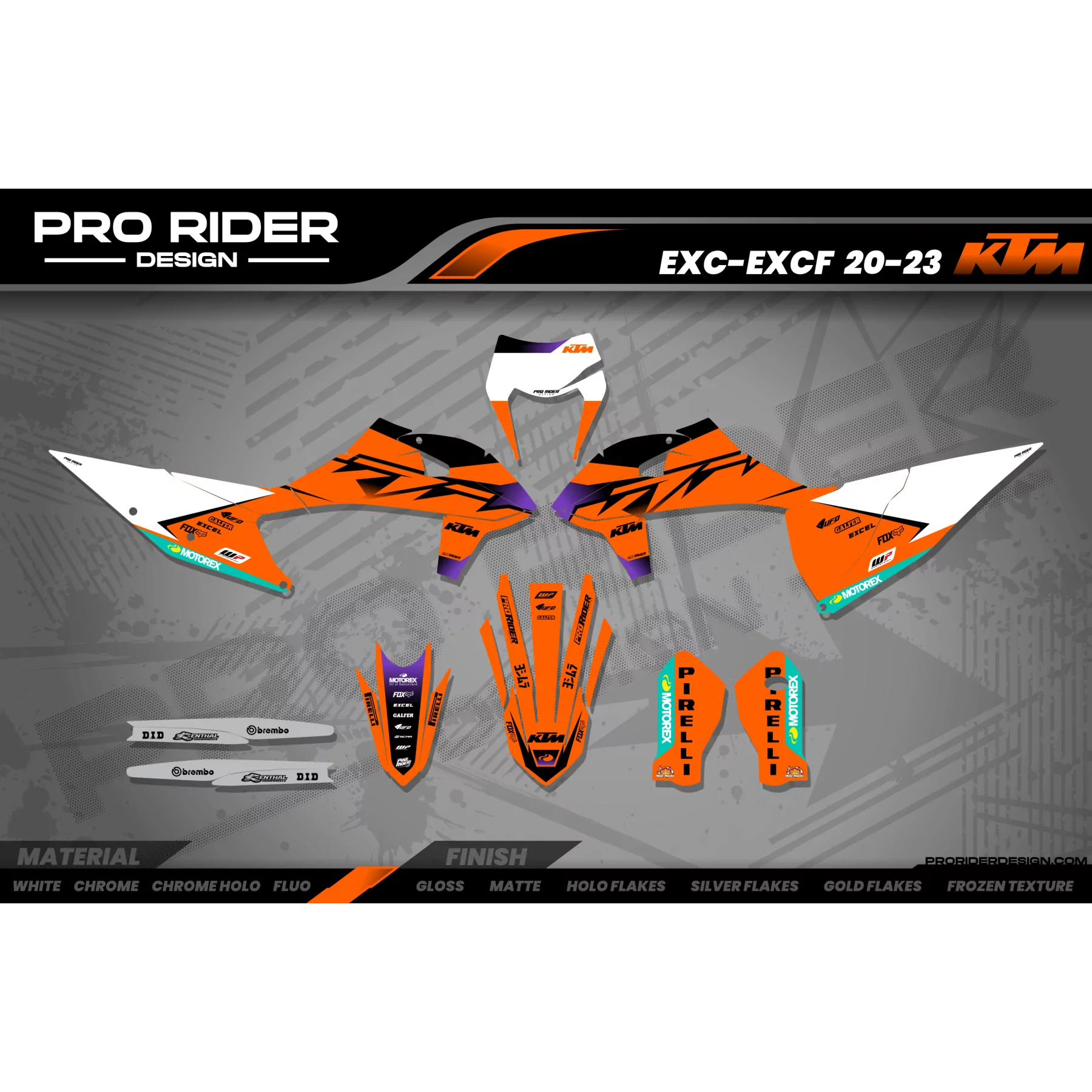 Stickerset motor Stickerset Motocross KTM SX SXF EXC - OEM VECTOR