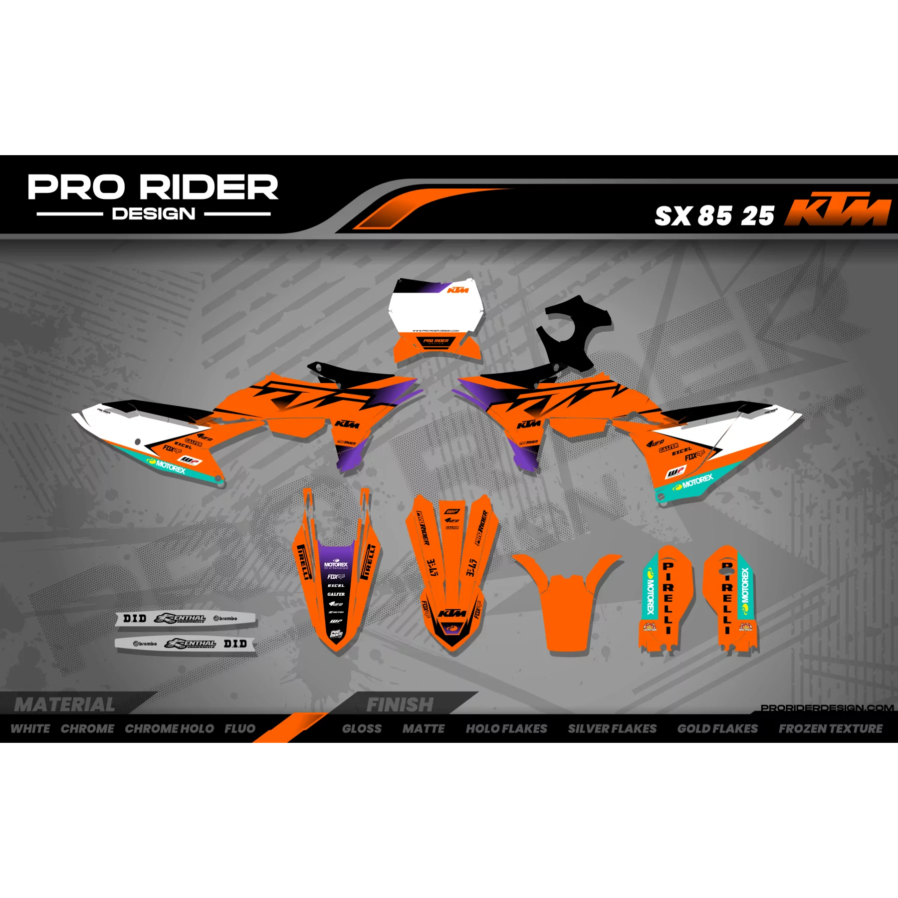 Stickerset motor Kit déco Motocross KTM SX SXF EXC - OEM VECTOR