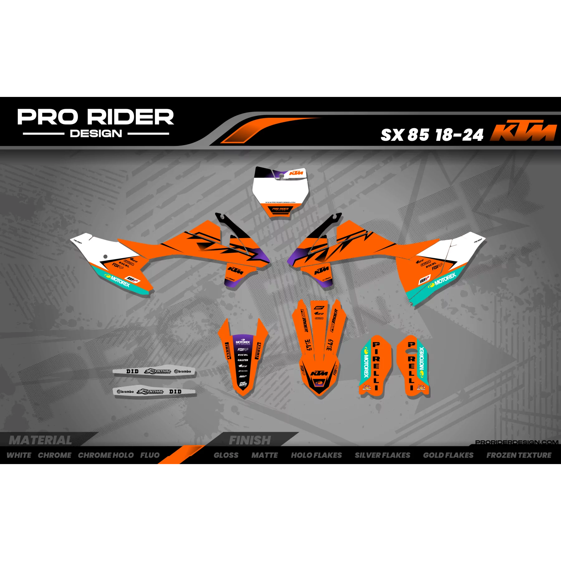 Stickerset motor Stickerset Motocross KTM SX SXF EXC - OEM VECTOR