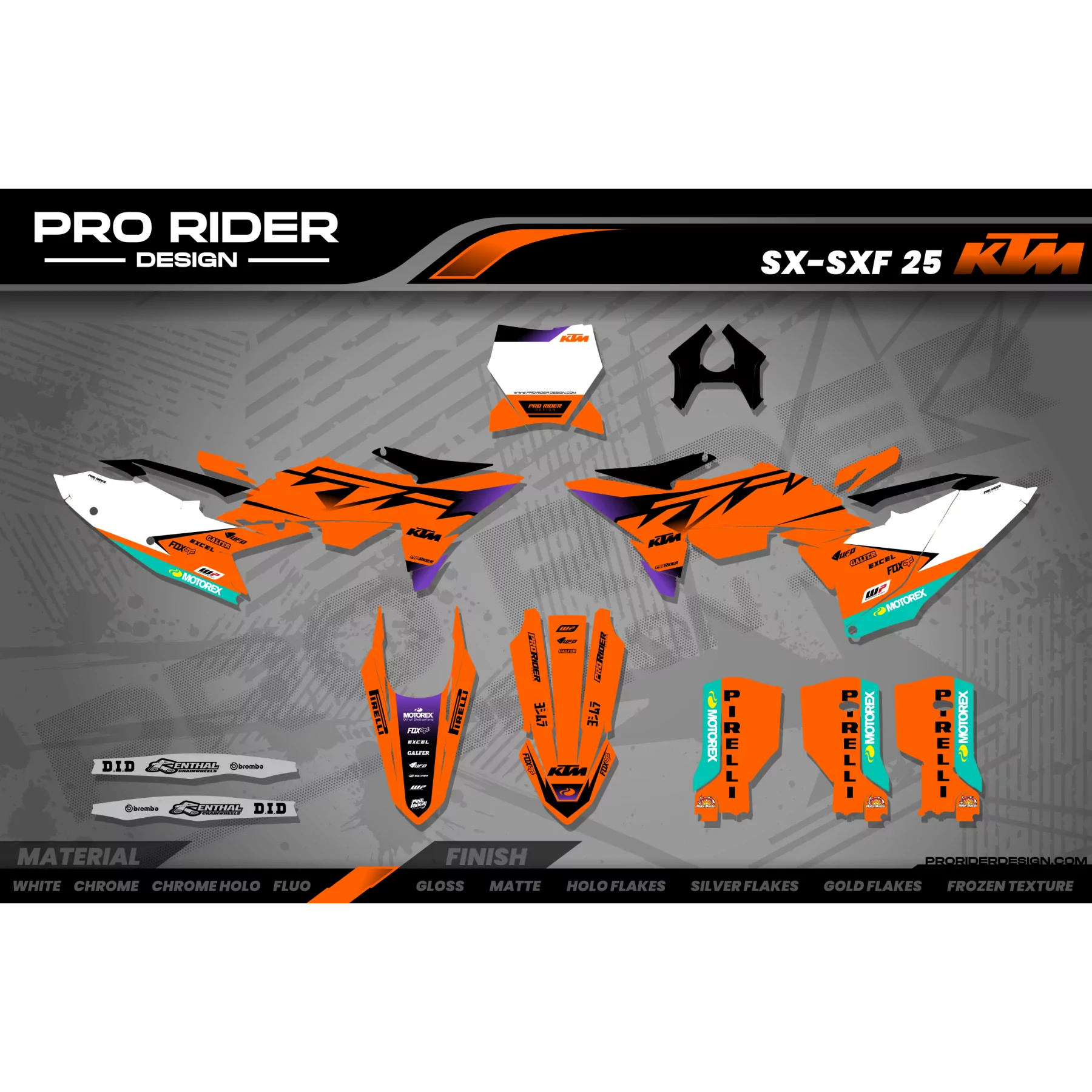 Stickerset motor Stickerset Motocross KTM SX SXF EXC - OEM VECTOR