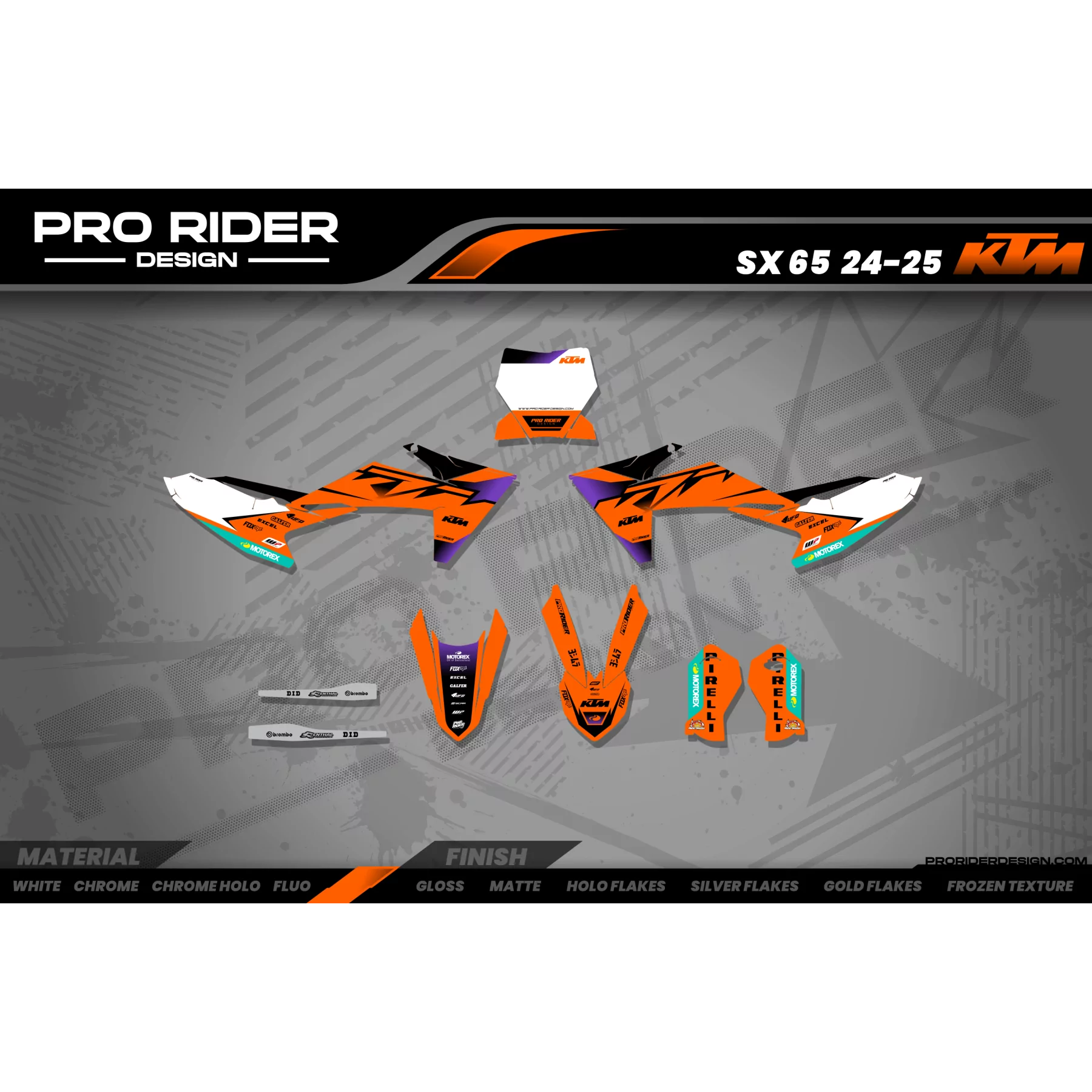 Stickerset motor Stickerset Motocross KTM SX SXF EXC - OEM VECTOR