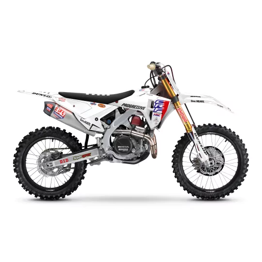 Kit adesivos moto KIT ADESIVOS Motocross HONDA HRC SMX Team PROGRESSIVE | WHITE