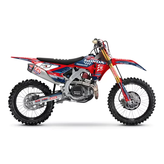 Kit adesivos moto KIT ADESIVOS Motocross HONDA TEAM HRC PROGRESSIVE | RED