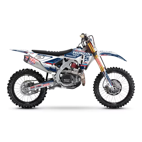 Kit adesivos moto KIT ADESIVOS Motocross HONDA TEAM HRC PROGRESSIVE | BLUE & WHITE