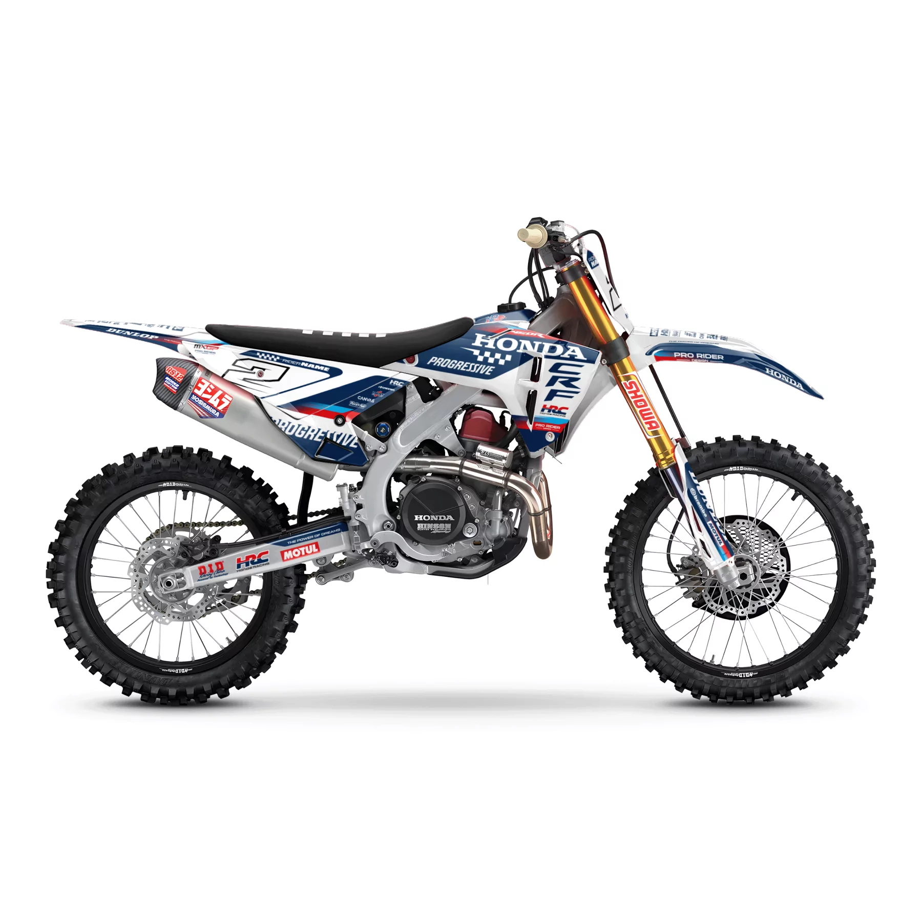 Grafiche moto GRAFICHE Motocross HONDA TEAM HRC PROGRESSIVE | BLUE & WHITE
