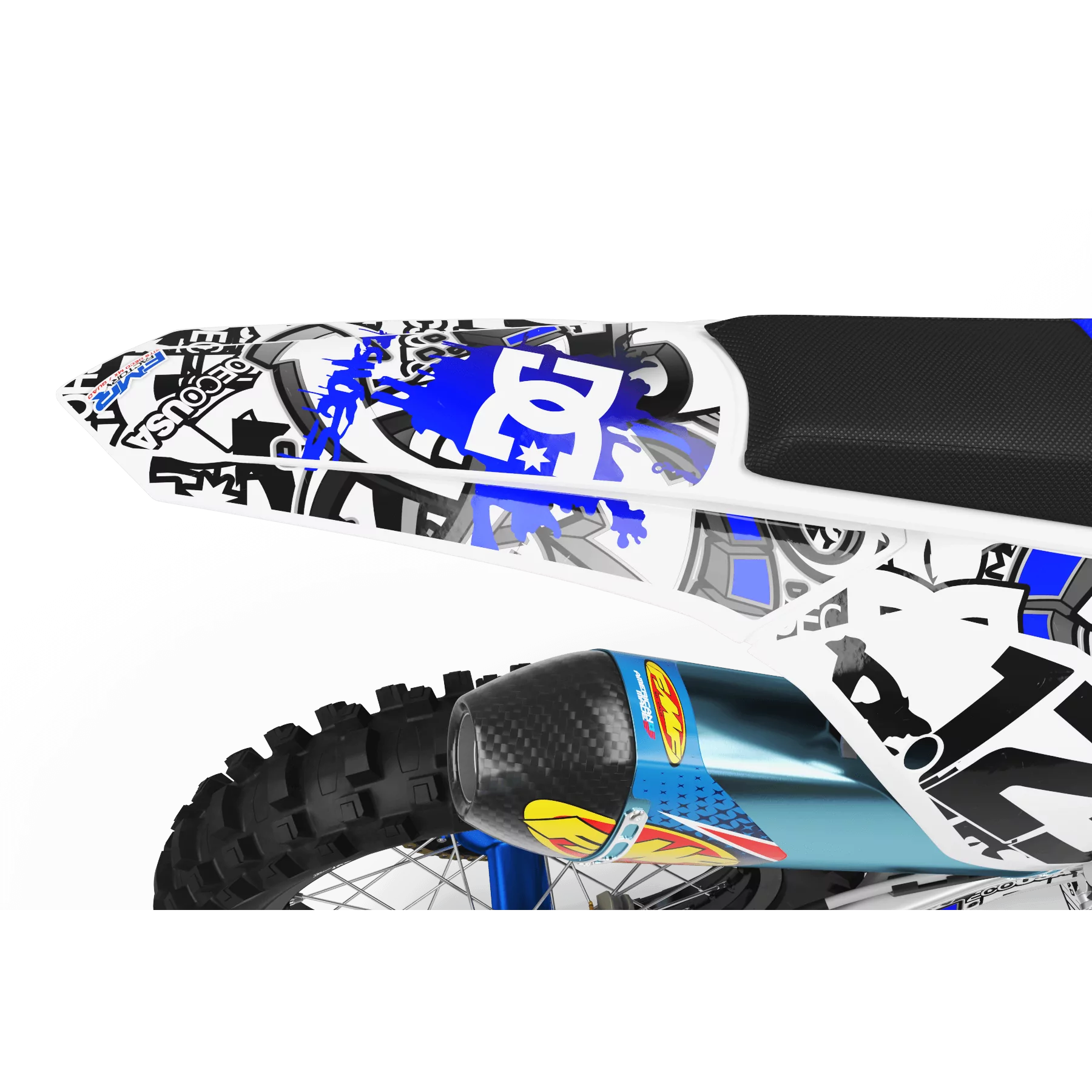 GRAPHICS moto KIT Graphics MOTOCROSS DC B&W blue (ref:prda15e)
