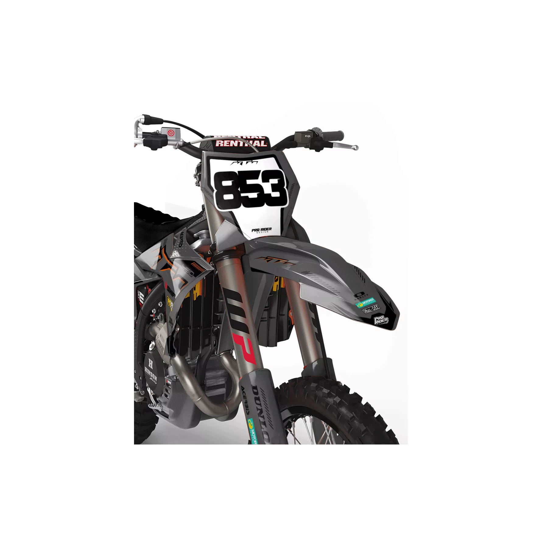 Kit déco moto Kit déco Motocross KTM SX SXF EXC | Shadow Edition | Grey black