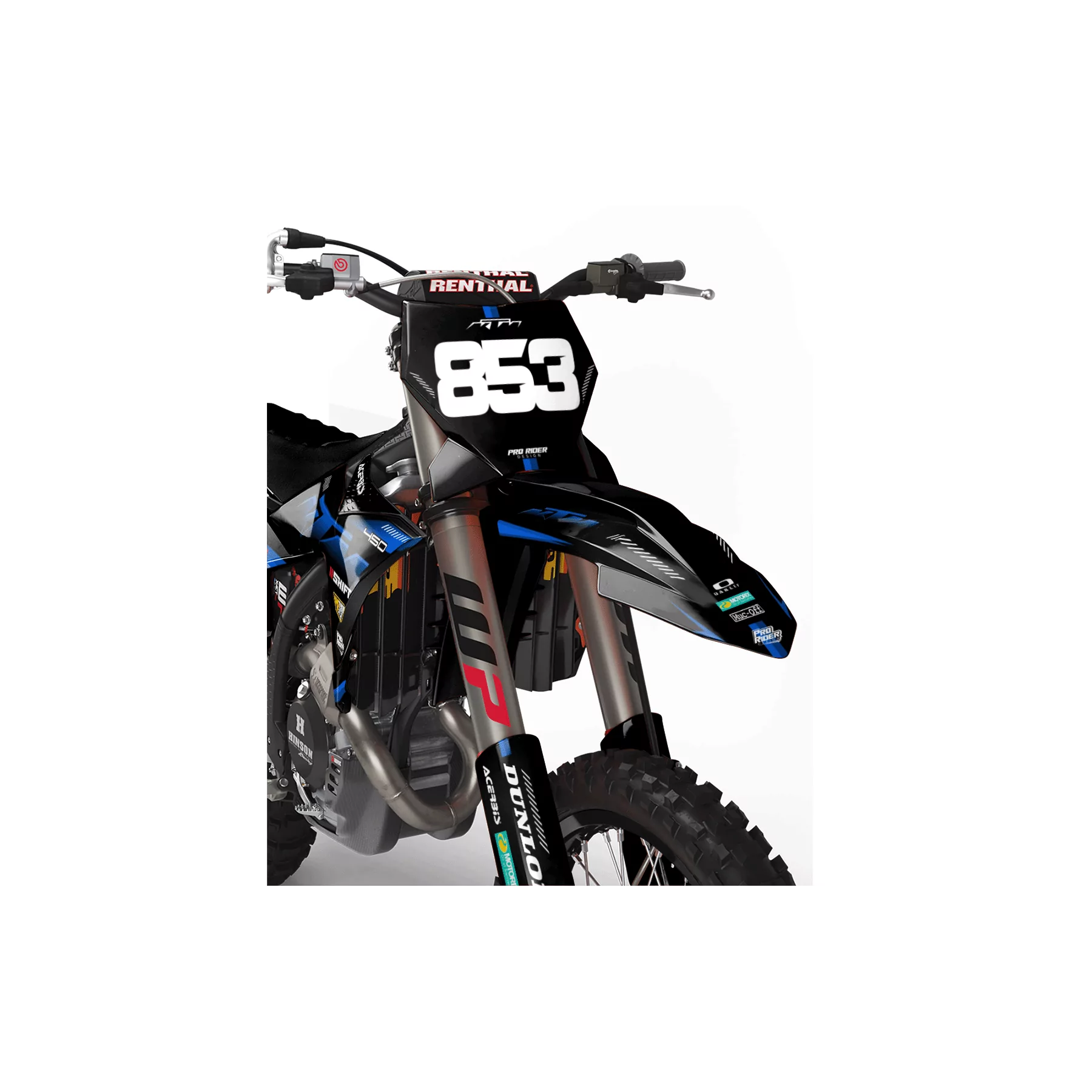 Moto stickerset Stickerset Motocross KTM SX SXF EXC | Shadow Edition | Black blue