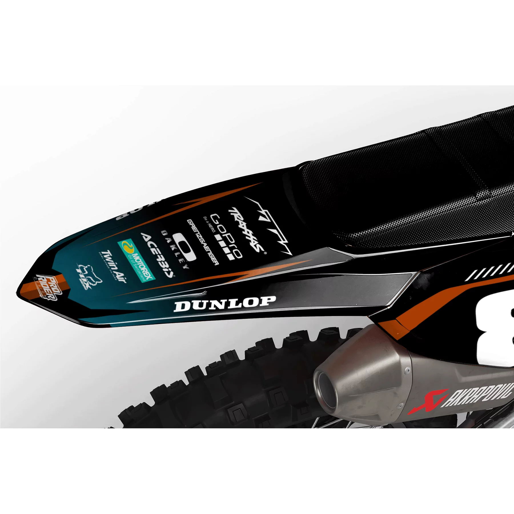Kit adesivos moto Kit adesivos Motocross KTM SX SXF EXC | Shadow Edition | Black orange dark teal