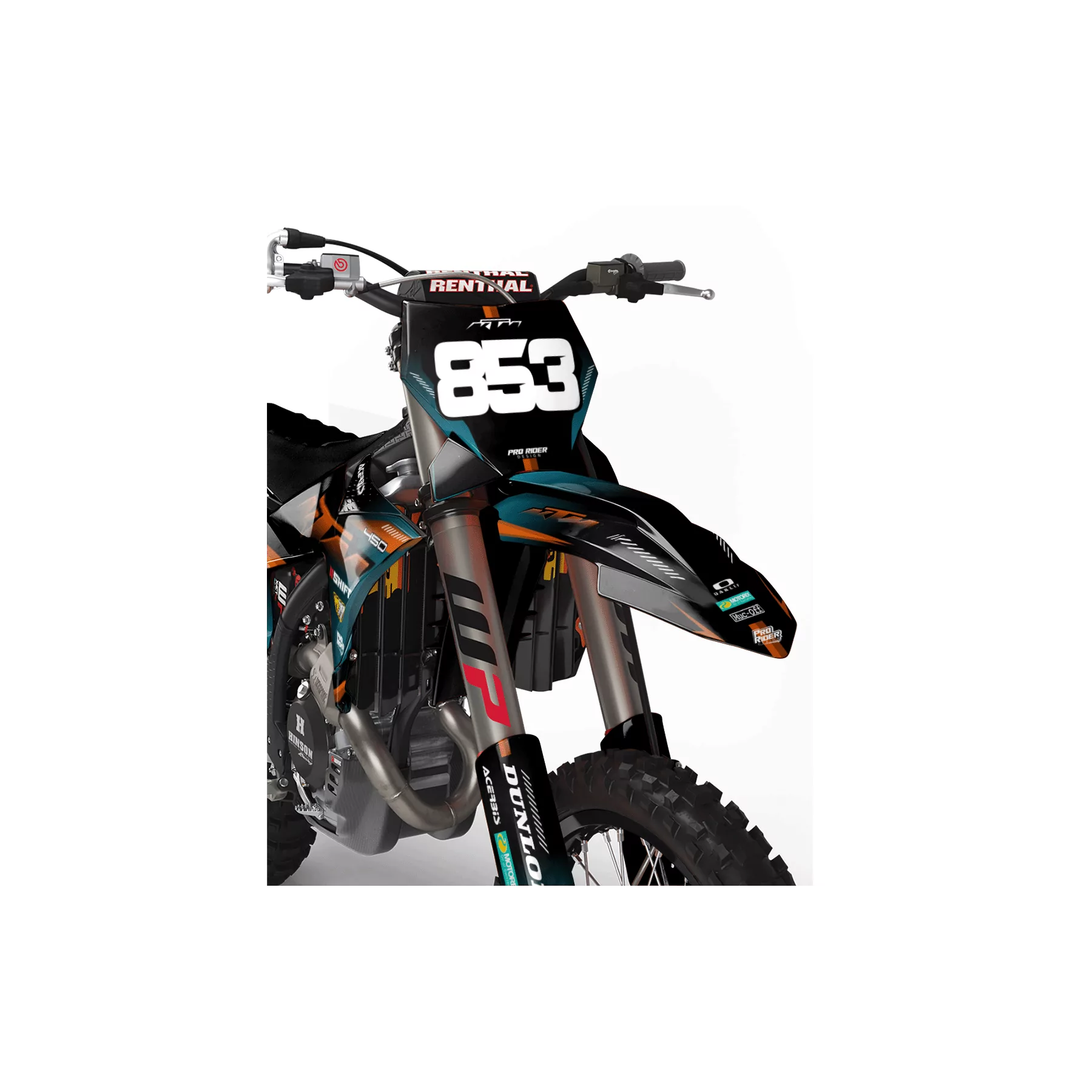 Grafiche moto grafiche Motocross KTM SX SXF EXC | Shadow Edition | Black orange dark teal