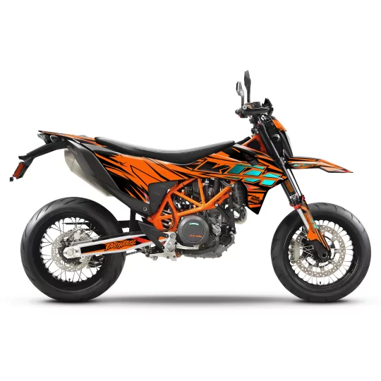Motorstickerset Stickerset KTM STOCK V2 TEAL | SM / SMC / SMR